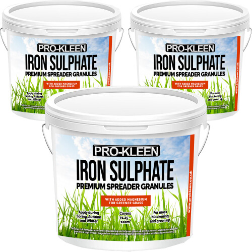 Pro-Kleen (3 x 2.5KG) ProKleen Iron Sulphate Spreader Granules