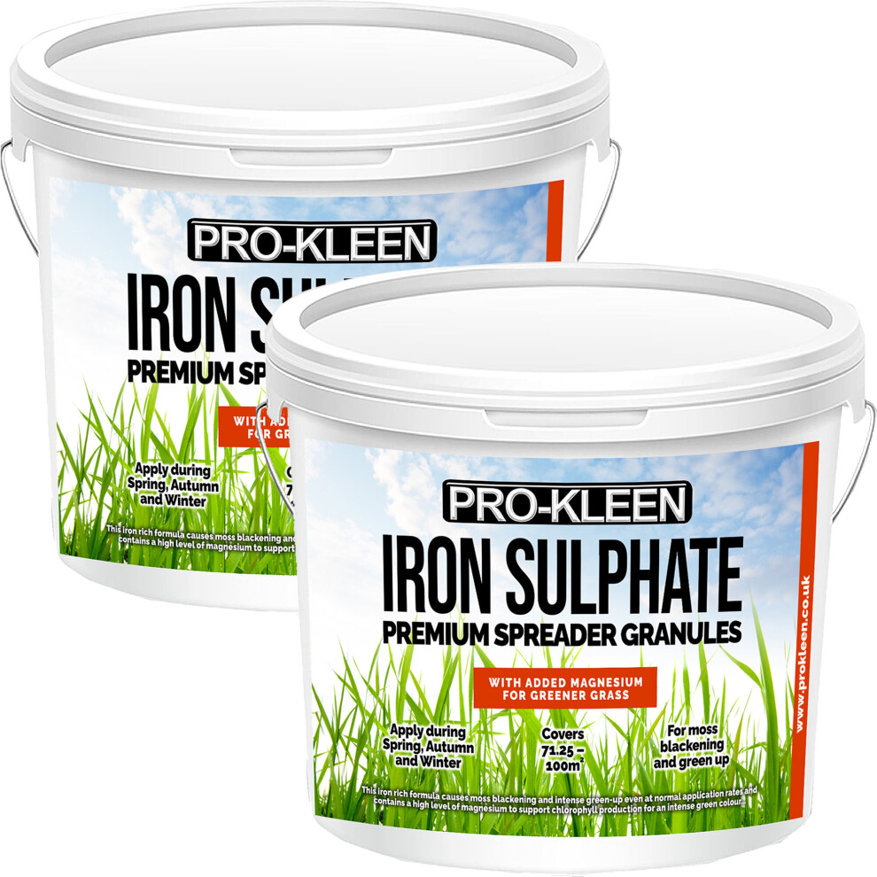 Pro-Kleen (2 X 2.5Kg) Iron Sulphate Spreader Granules