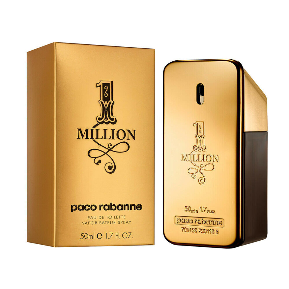 1 Million by Paco Rabanne Eau De Toilette 1.7 oz /50ml For Men