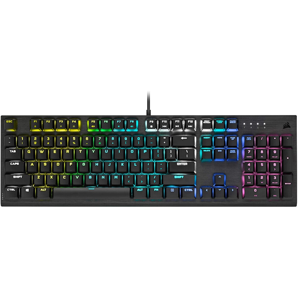 Corsair K60 RGB Pro Low Profile Mechanical Gaming Keyboard - CHERRY MX Low Profile SPEED Mechanical Keyswitches â Slim and Streamlined Durable