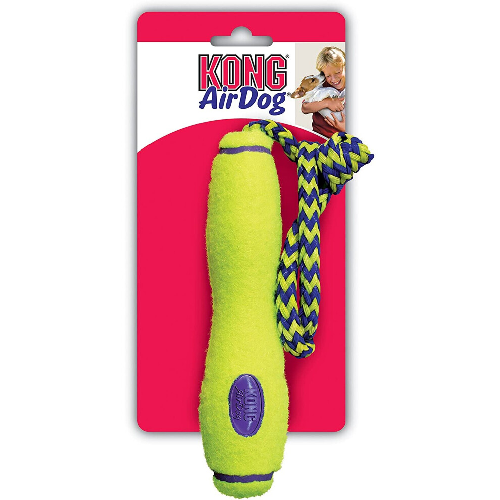 KONG Air Dog Fetch Stick with Rope Dog Toy, Medium