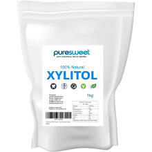 Puresweet® Xylitol 1kg, Sugar Alternative, Non GMO, Tooth Friendly, Vegan, Fine Granules, (Recyclable Pouch).