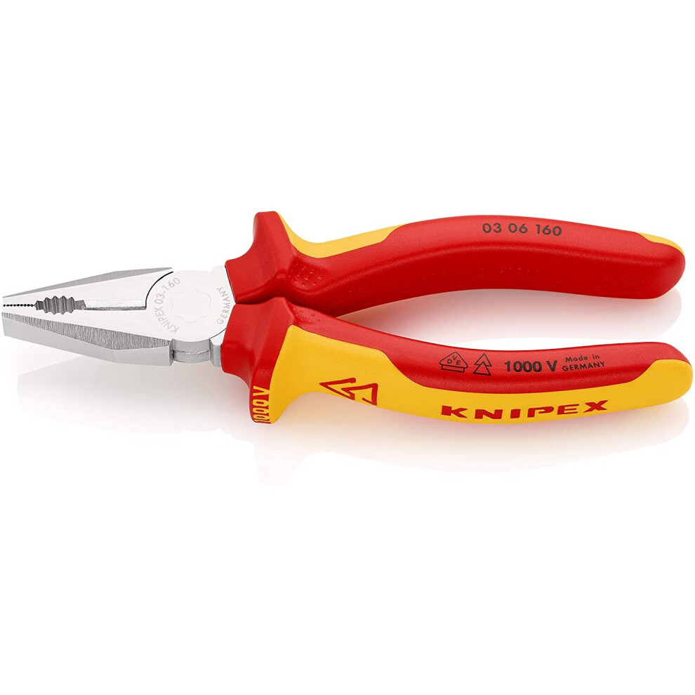 KNIPEX Combination Pliers 1000V-insulated (160 mm) 03 06 160