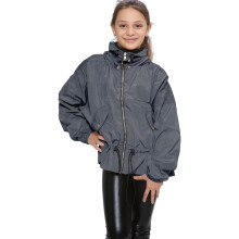 (7-8 Years, Grey) Girls Windbreaker Shower Proof Jacket Stylish 5-13