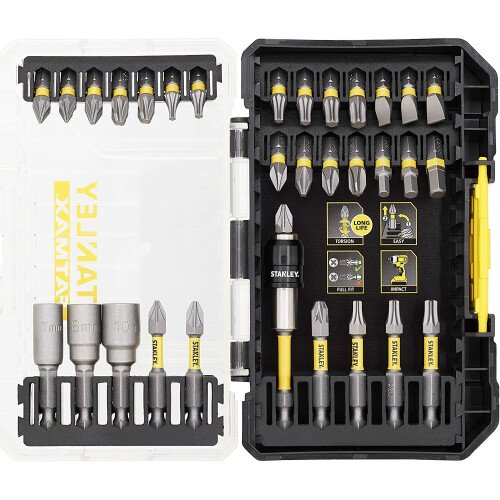 STANLEY Stanley kofferset 32 schroefbitsen STA88557-XJ 1
