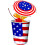 Forum Novelties X82149 Drink Umbrella, Blue, Red, White 1