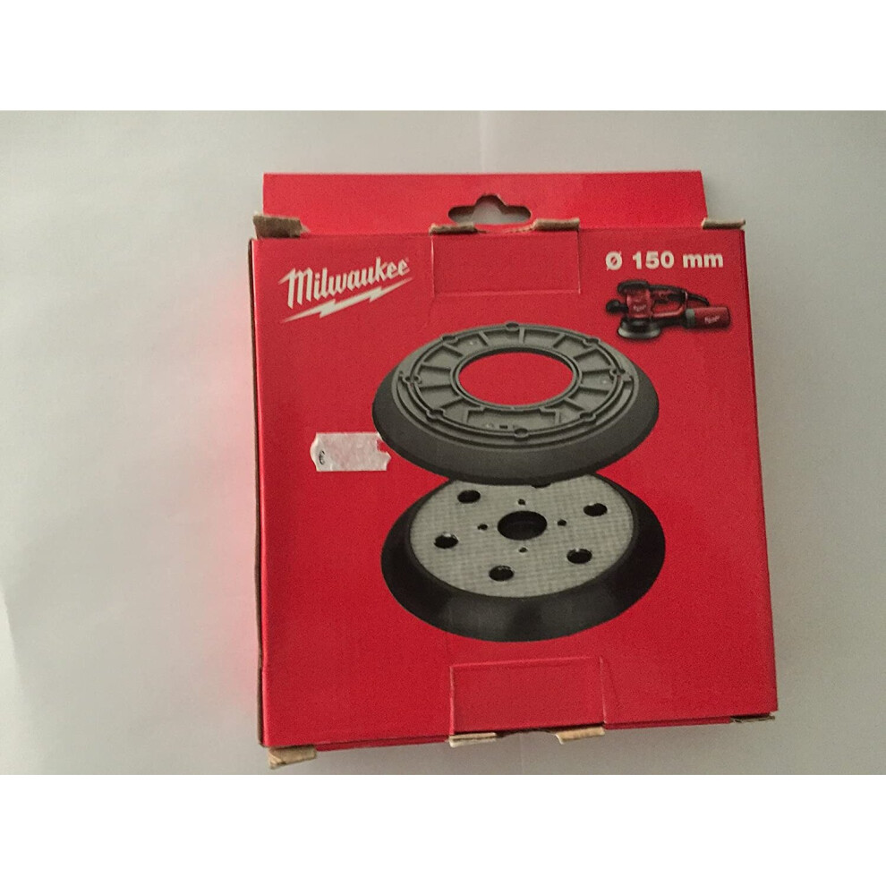 Milwaukee 4932430145 150mm Sanding Pad with 6 holes and rubber guards