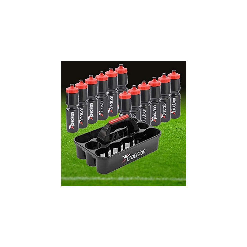 Precision Training Water Bottle Carrier Includes 12 Bottles (750Ml) Black