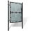 VidaXL vidaXL Single Door Fence Gate 100x200cm Black Outdoor Garden Fencing Barrier 3