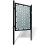 VidaXL vidaXL Schwarzes Einzeltor für Zäune 100 x 75 cm 3