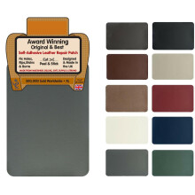 (Grey) Leather Repair Self-Adhesive Patch XL 28cmx20