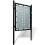 vidaXL Schwarzes Einzeltor für Zäune 100 x 100 cm 3