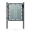 VidaXL vidaXL Schwarzes Einzeltor für Zäune 100 x 75 cm 6