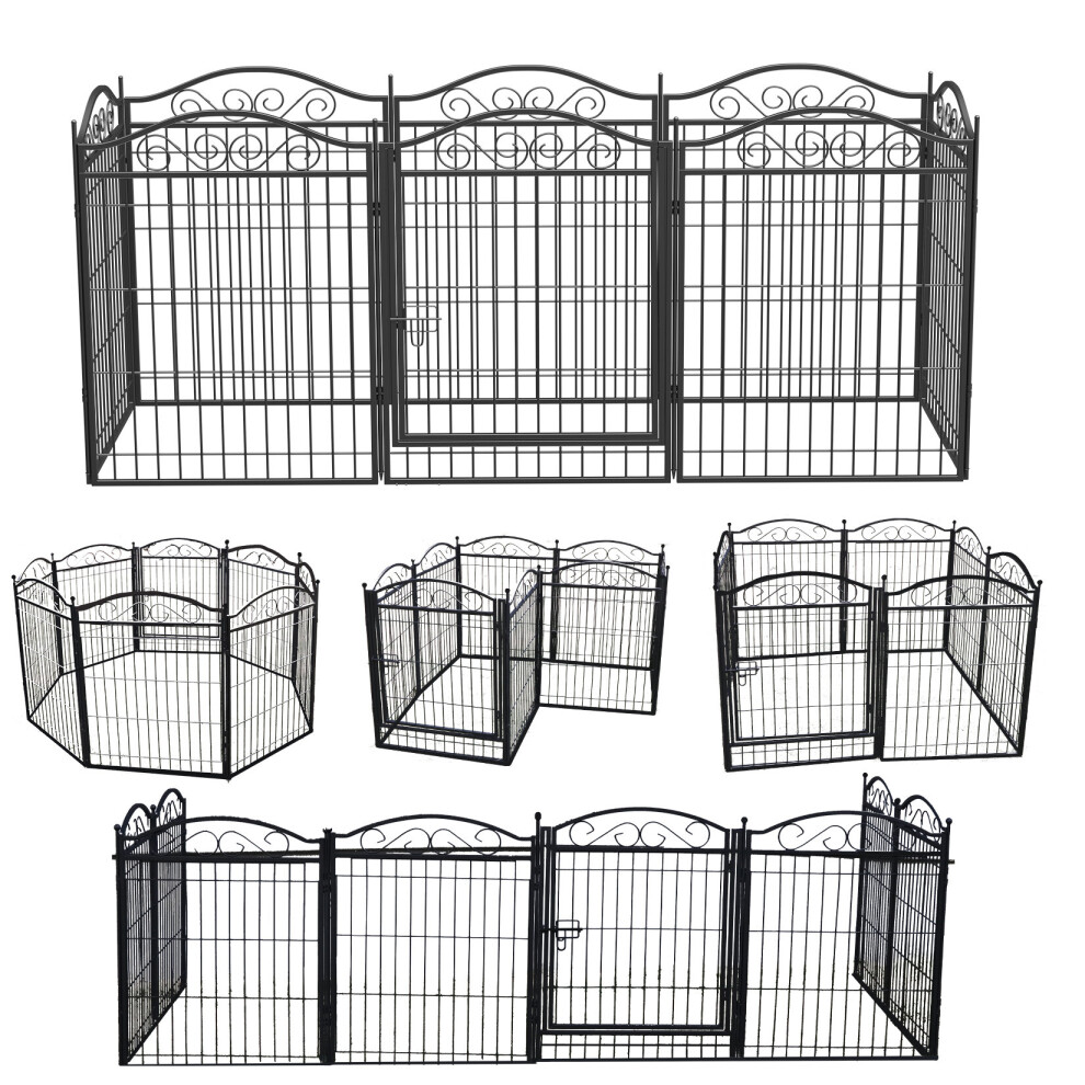 Parc pour chien à 8 panneaux pour l'intérieur et l'extérieur
