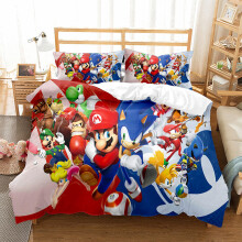 (Style 02, Double) Mario Duvet Cover Single Double King Duvet Cover