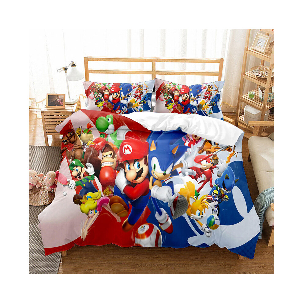 (Style 02, Double) Mario Duvet Cover Single Double King Duvet Cover