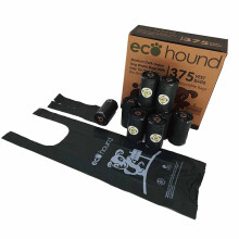Ecohound Oceanex 375 Medium Dog Poop Bags on a Roll with Tie Handles - 25 Rolls x 15 Bags, 36.5x11 cm, 15µm, Leak-Proof