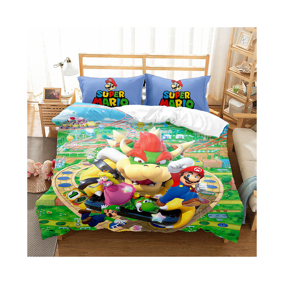 (Style 10, Single) Mario Duvet Cover Single Double King Duvet Cover