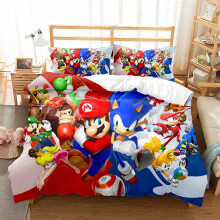 (Style 14, Double) Mario Duvet Cover Single Double King Duvet Cover