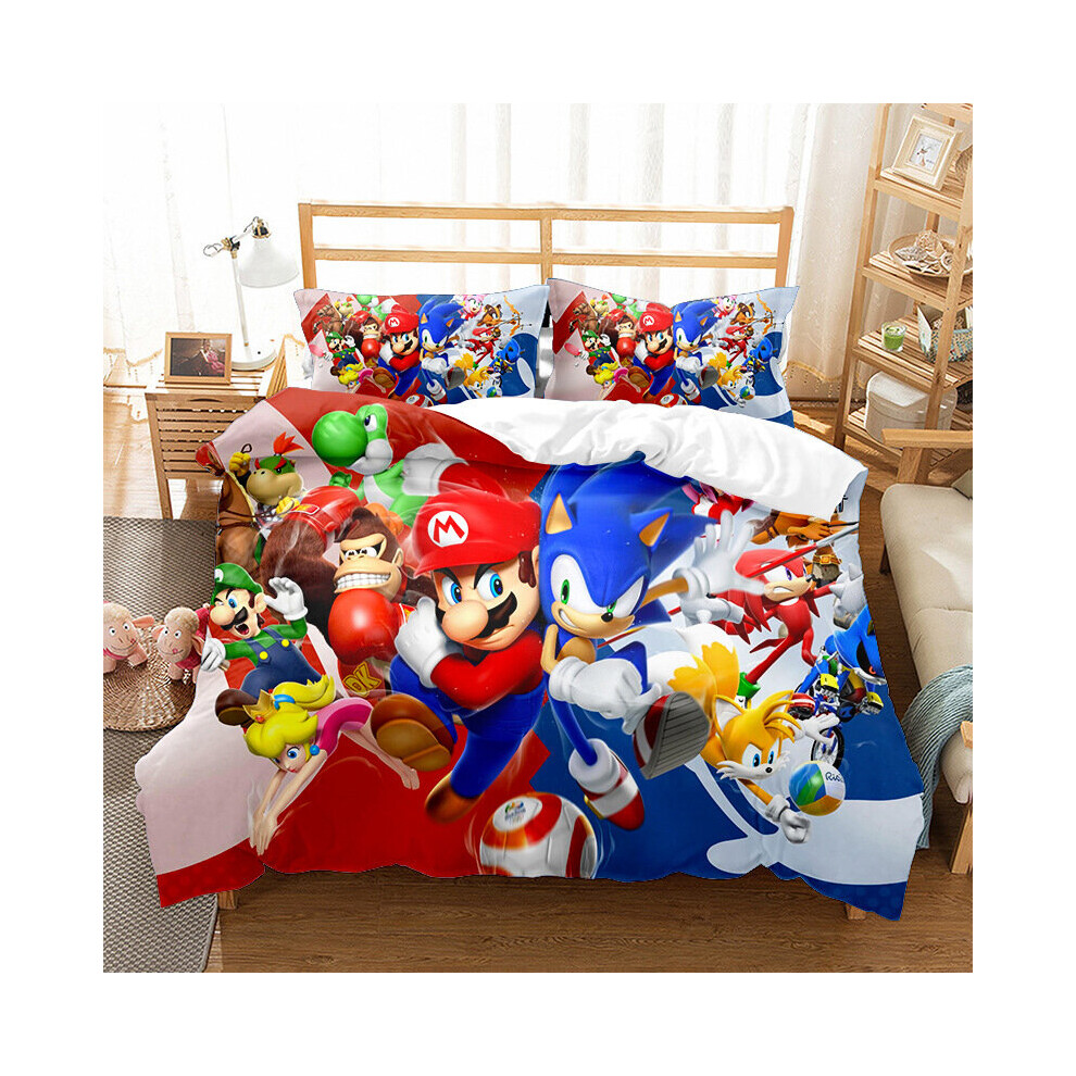 (Style 14, Double) Mario Duvet Cover Single Double King Duvet Cover