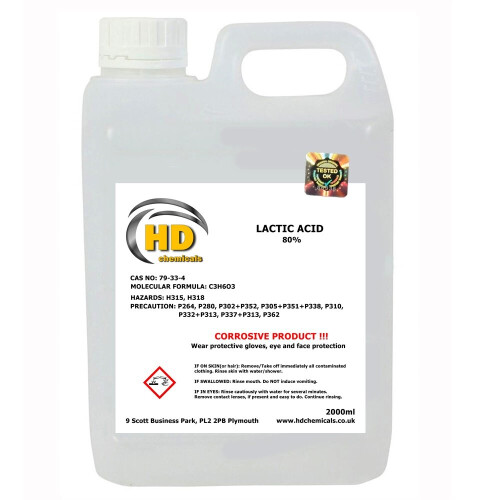 (2000ml - 2L) Lactic Acid 80% Acne Facial Home Brew