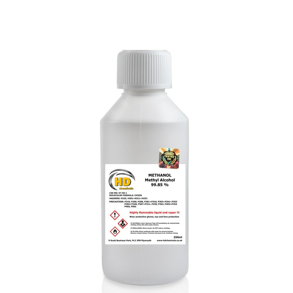 (250ml) Methanol 99.85% Metyl Alcohol Methanol Fuel