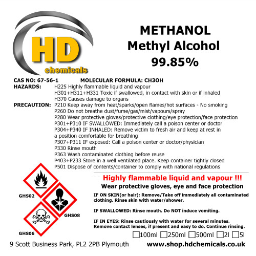 (100ml) Methanol 99.85% Metyl Alcohol Methanol Fuel 1