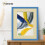 (A2 Pic (A1 Frame)) Blue Picture Frame Photo Frames With Ivory Mount Wall Art Hanging Frame Home Decor Frame 6