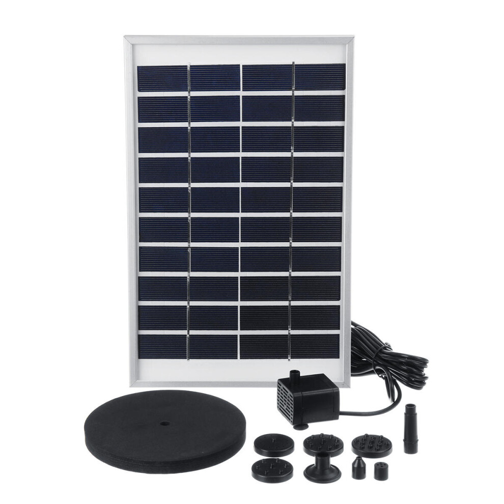 5W Solar Power Panel Water Pump 380L/H Garden Landscape Floating Fountain 623414346429