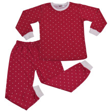 (3-4 Years, Pink) Unisex Polka Dot Pyjamas 2 Piece Nightwear Set2-13
