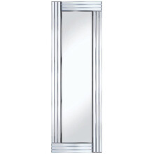 Barcelona Trading Grace Silver Glass Framed Full Length Bevelled Wall Mirror 48, 120 x 40, SWS001-1