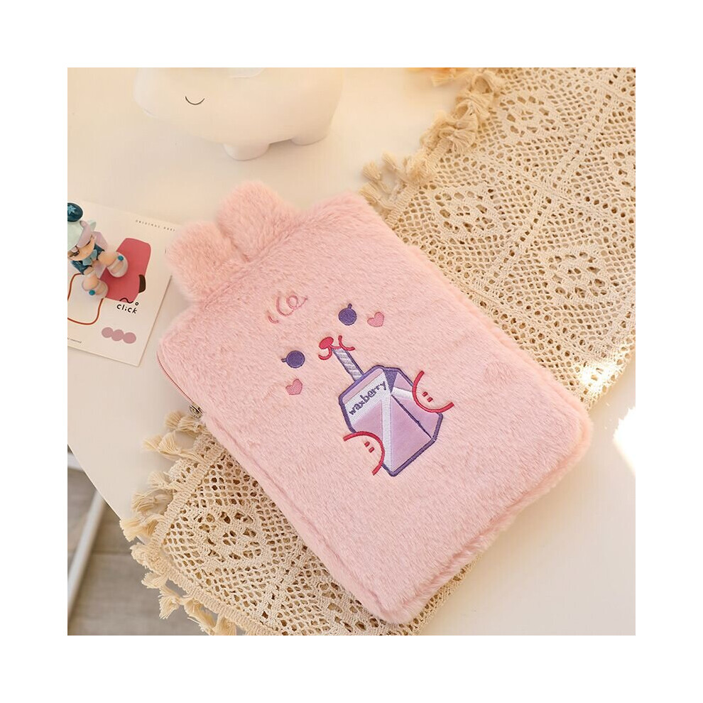 ( 9.7/10.5/11In) For Ipad Mac 9.7/10.5/11In Organizer Laptop Inner Bag Tablets Case Plush Pouch Pink 694855482533