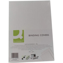 Q-Connect KF00502 A4 Leathergrain Binding Comb Cover - White (Pack of 100)