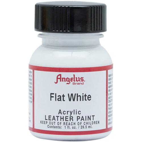 Angelus Brand Acrylic Leather Paint - Flat White - 1oz