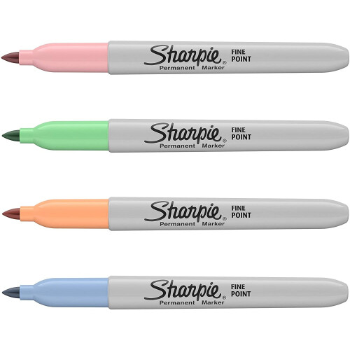 Sharpie Sharpie Permanent Markers | Fine Point | Pastel Colours | 4 Count 1