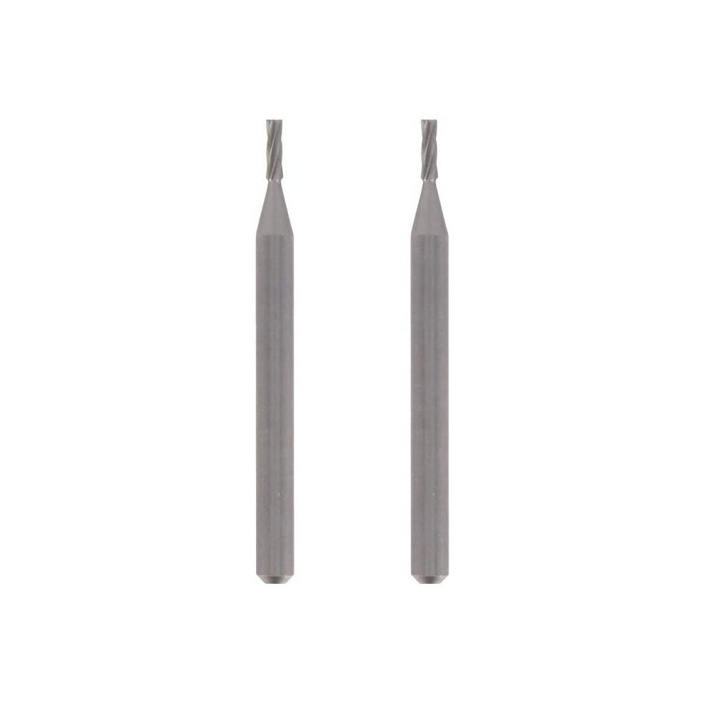 Dremel 193 Milling Cutting Bits in 2-Pack Accessory Set - 2 Long Cylinder-Shaped High-Speed Cutters with 2.0 mm Working Diameter