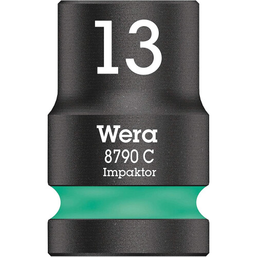 Wera Wera 05004570001 8790 C Impaktor Impact Socket, Turquoise, 13.0 mm