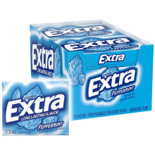 Wrigleys Extra Peppermint Sugarfree Chewing Gum Box Of 10 x 15 Stick Packs