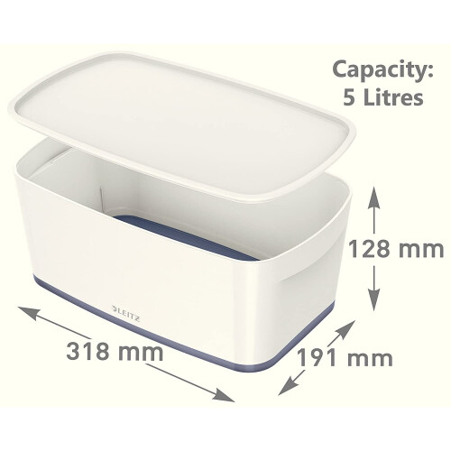 LEITZ MyBox Opbergdoos - Klein - Wit en Grijs 1