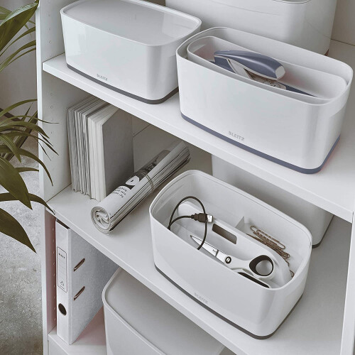 LEITZ MyBox Opbergdoos - Klein - Wit en Grijs 2