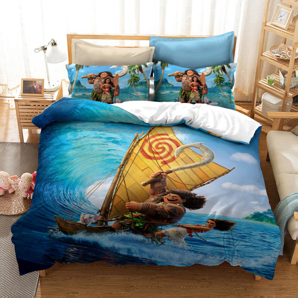 (Style 06, Double) Moana Sing-Along Bedding Single Double King Duvet Cover