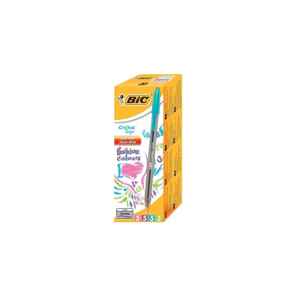 BIC 895793 - Bic Cristal Fashion Ball Pen Assorted 895793 (PK20)