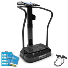 Bluefin Fitness Vibration Plate | Pro Model | Upgraded Design With Silent Motors | Comes with Built in Speakers Black
