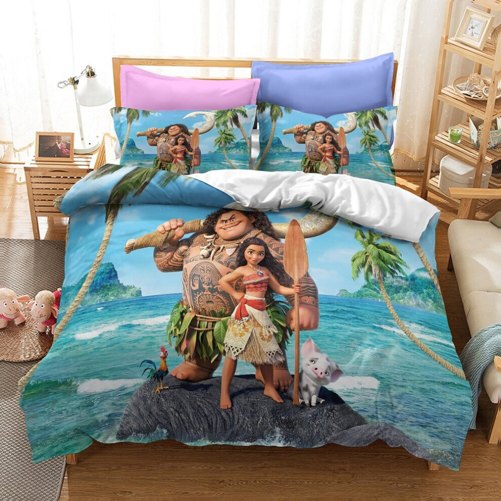 (Style 10, King) Moana Sing-Along Bedding Single Double King Duvet Cover