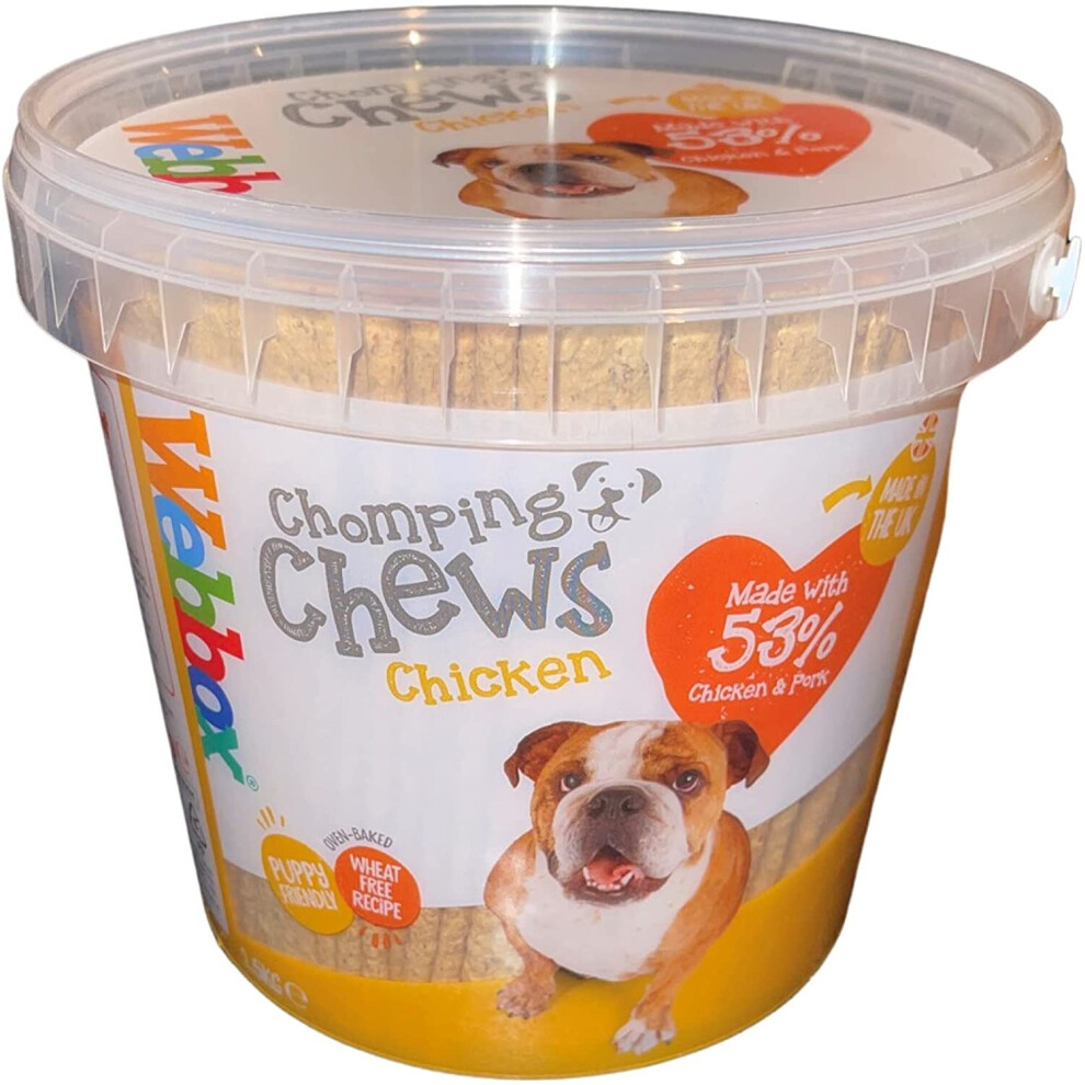 Webbox Chomping Chews with Chicken 1.5kg, black