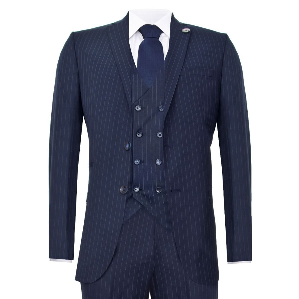 3 Piece Pinstripe Retro Suit