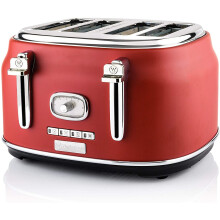 Westinghouse Retro 4-Slice Toaster - Six Adjustable Browning Levels - with Self Centering Function & Crumb Tray - Including...
