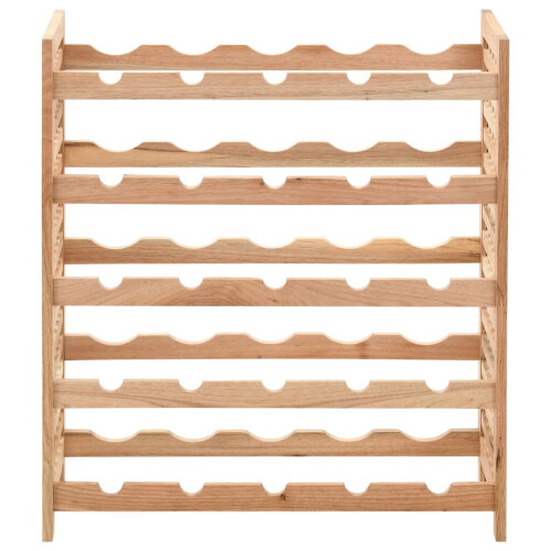 VidaXL vidaXL Solid Walnut Wood Wine Rack for 25 Bottles 63x25x73cm Drink Holder 2