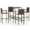 VidaXL vidaXL 5-tlg. Gartenbar-Set Poly Rattan Braun 5