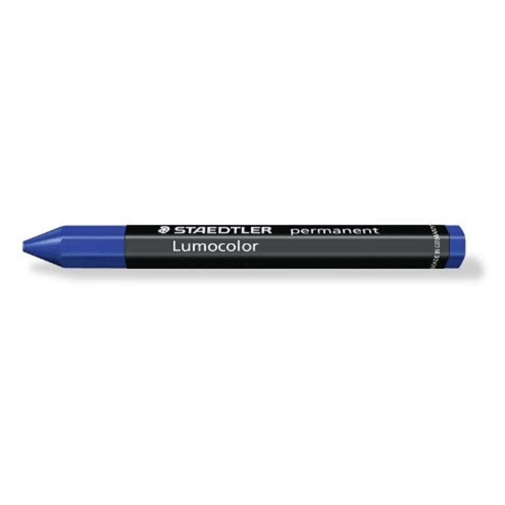 Staedtler Lumocolor Permanent Omnigraph 236-3 Smudgeproof Universal Marking Crayon - Blue (Pack of 12)